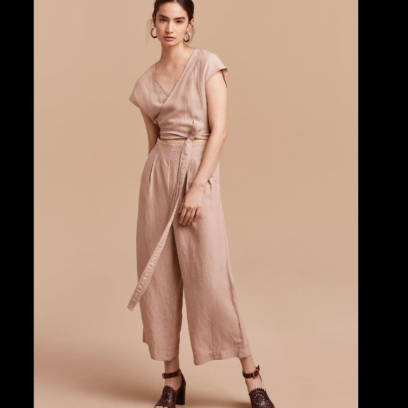 Aritzia Wilfred Brax Jumpsuit in Nutmeg 2 - Picture 2 of 7